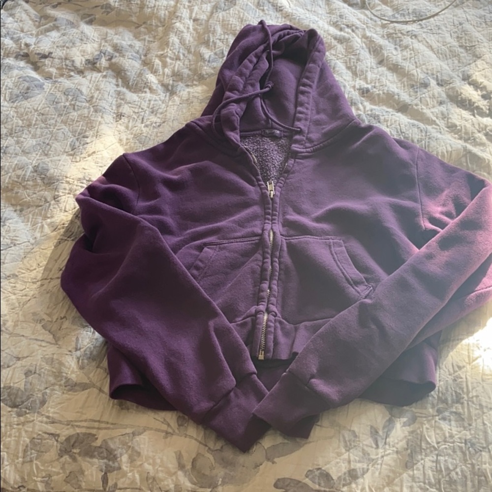 Purple brandy zip up